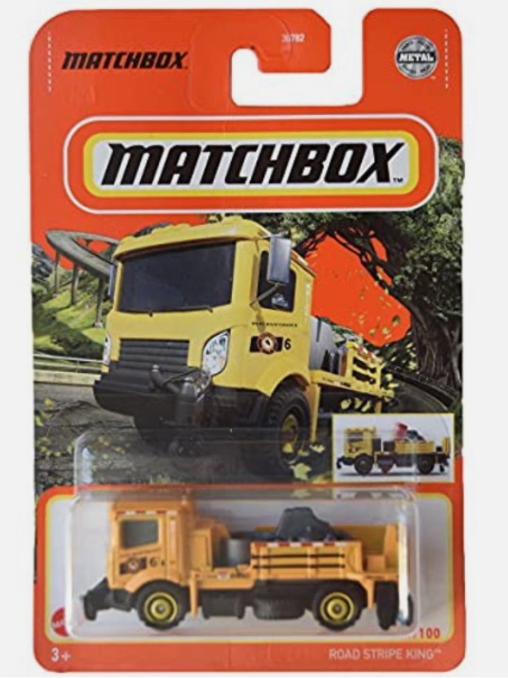 Matchbox Road Stripe King Yellow Toy Truck